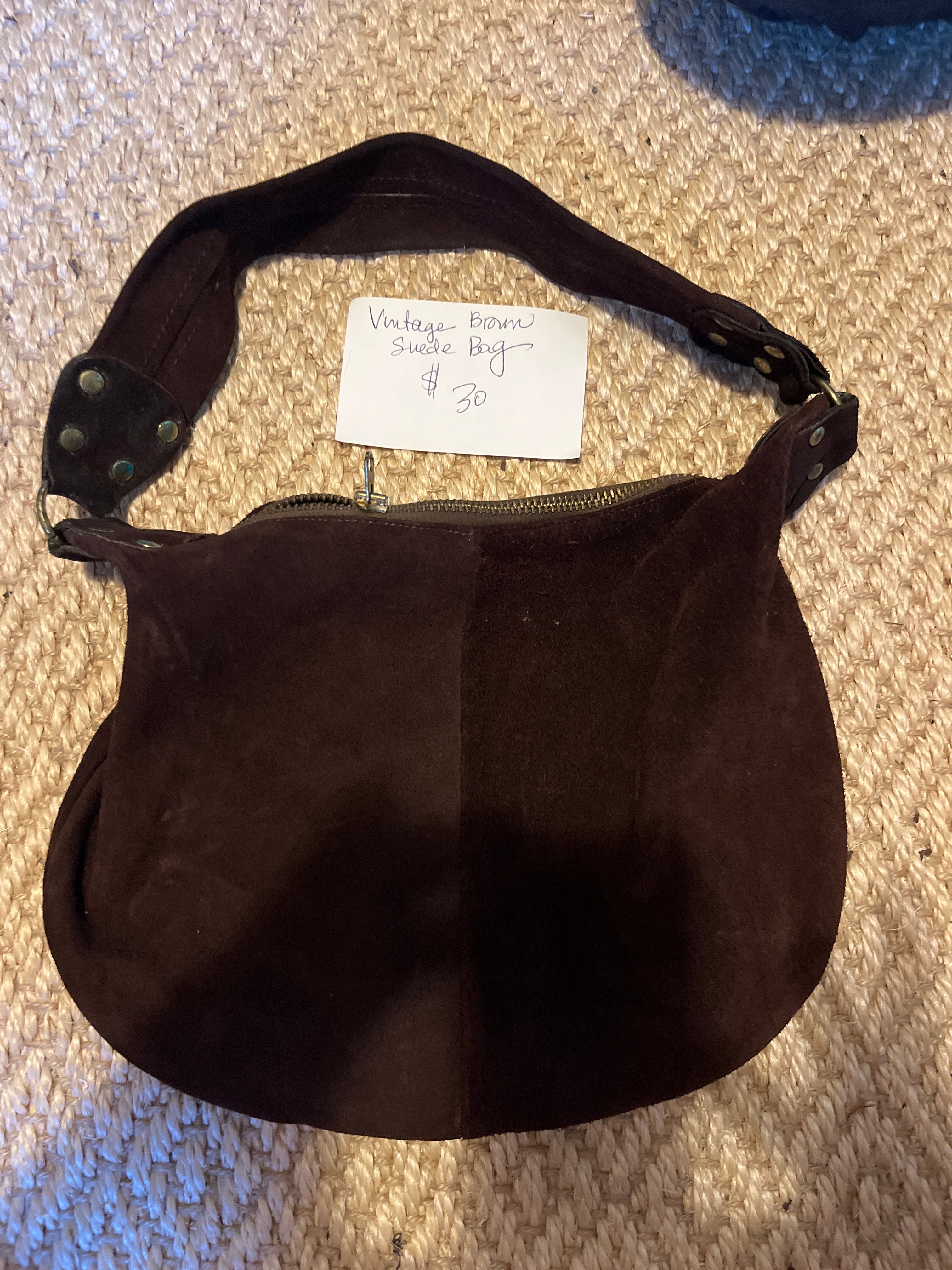 Vintage brown suede bag pfg