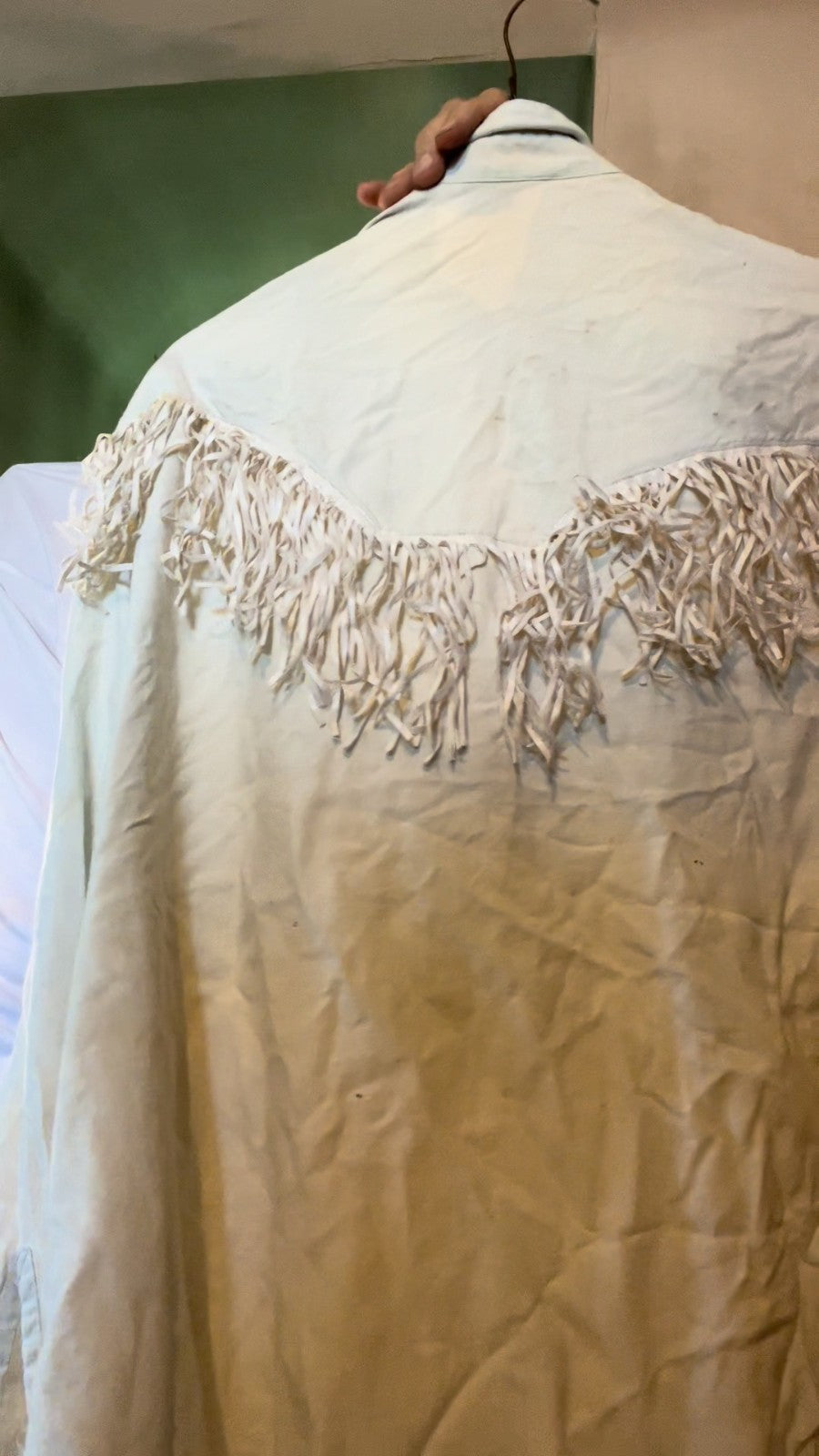 Vintage 70s Palmetto’s Western Fringe Shirt Pearl Snaps Cowboy Rodeo Unisex M