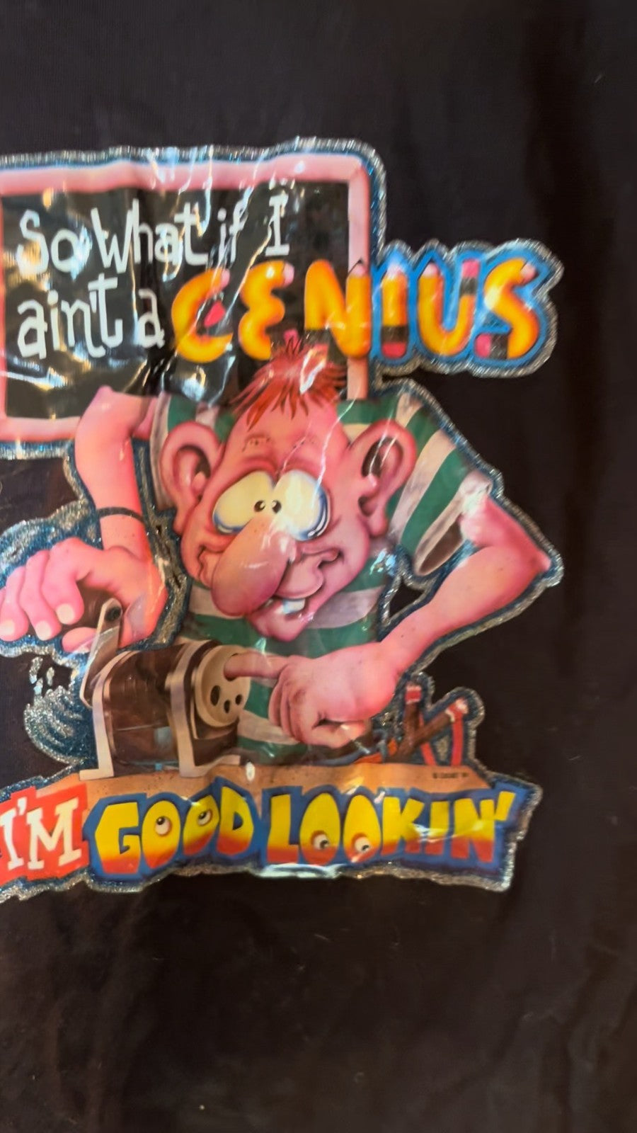 Vintage 80s Ched Humor Tee Large So What If I Ain’t a Genius Graphic USA Cotton