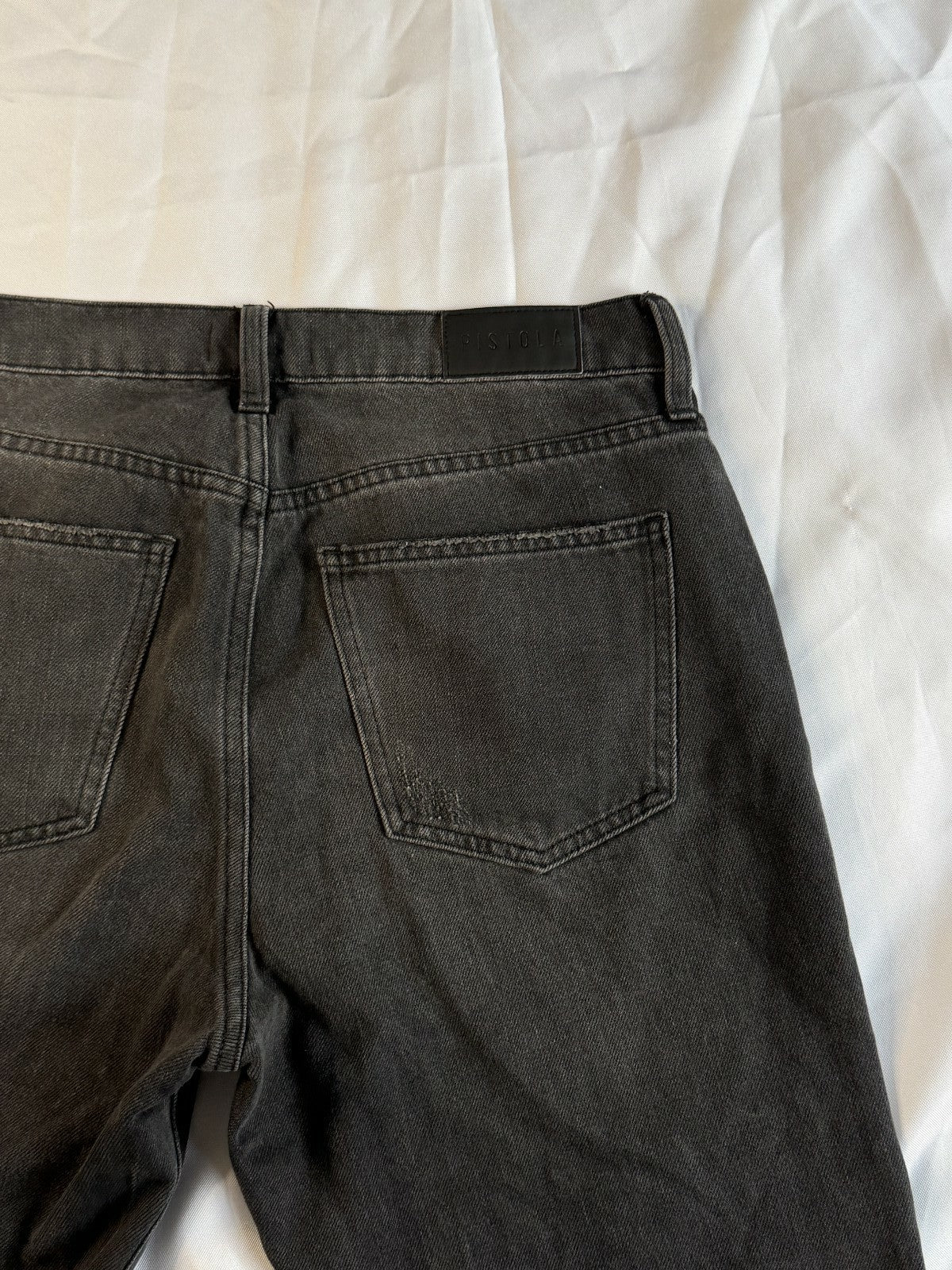 Pistola Jeans Women’s 28 Dark/charcoal Crop Distressed Raw Casual
