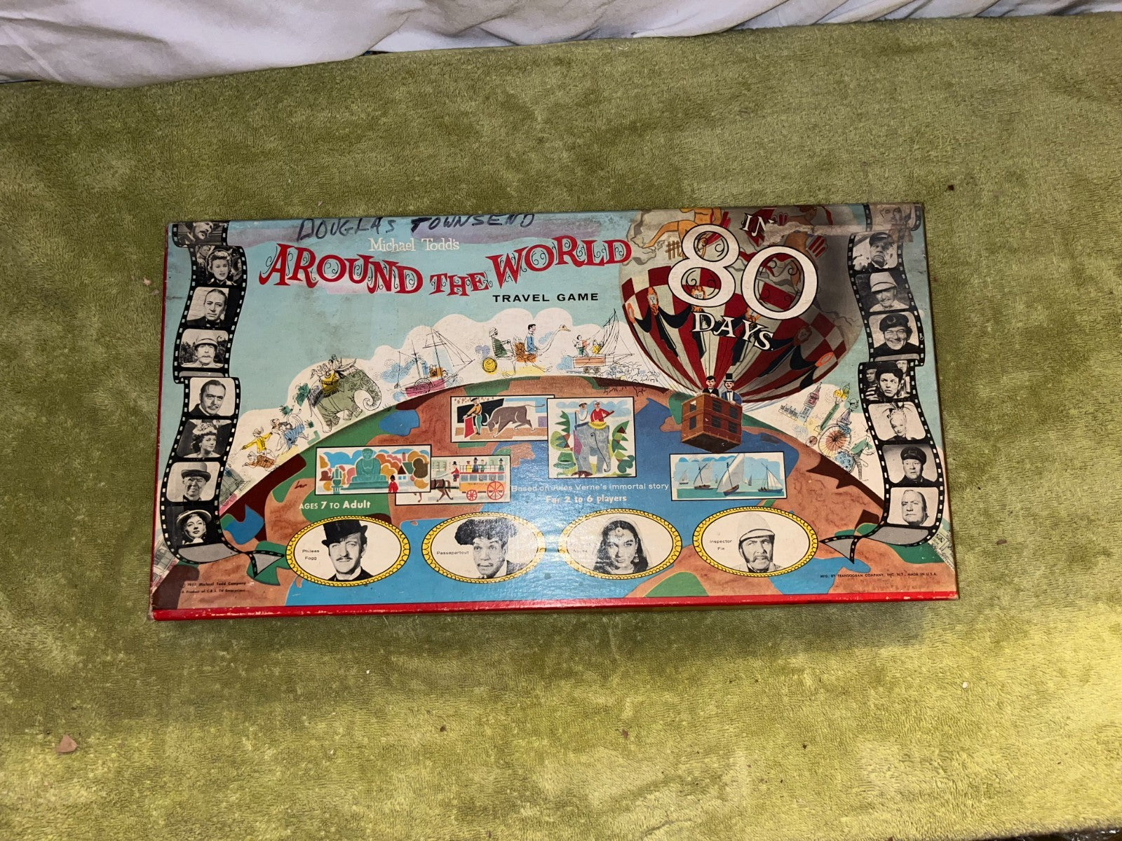 Vintage Around The World In 80 Days Board Game Transogram 1957 Michael Todd Co.