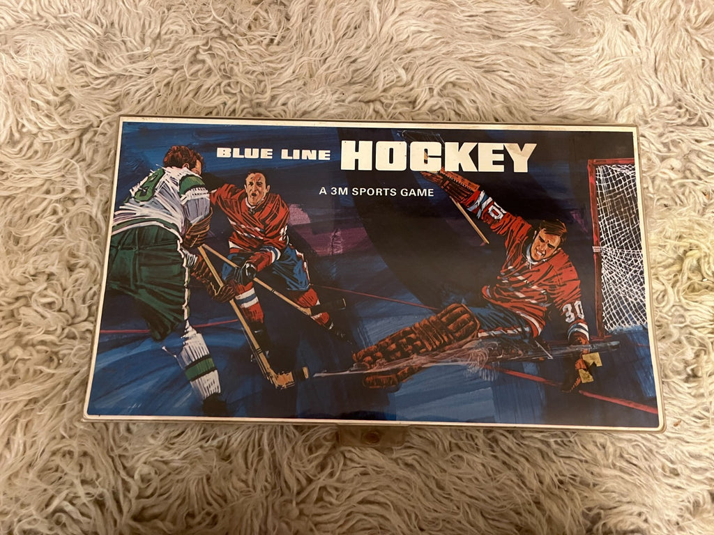 Vintage 1969 Blue Line Hockey Board Game 3M Sports Complete EUC