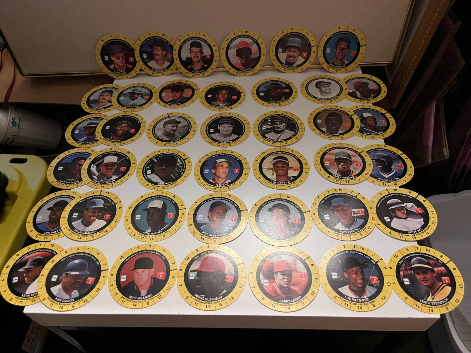 Vintage 1989 MLB All-Star Baseball Game Cadaco No. 283 COMPLETE 62 Player Discs