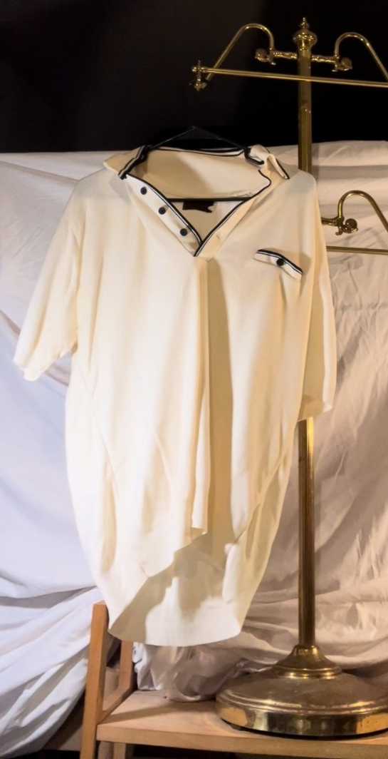 Vintage Ban‑Lon 70s 80s Knit Polo Shirt by VINTAGE XL Cream Black Trim Korea