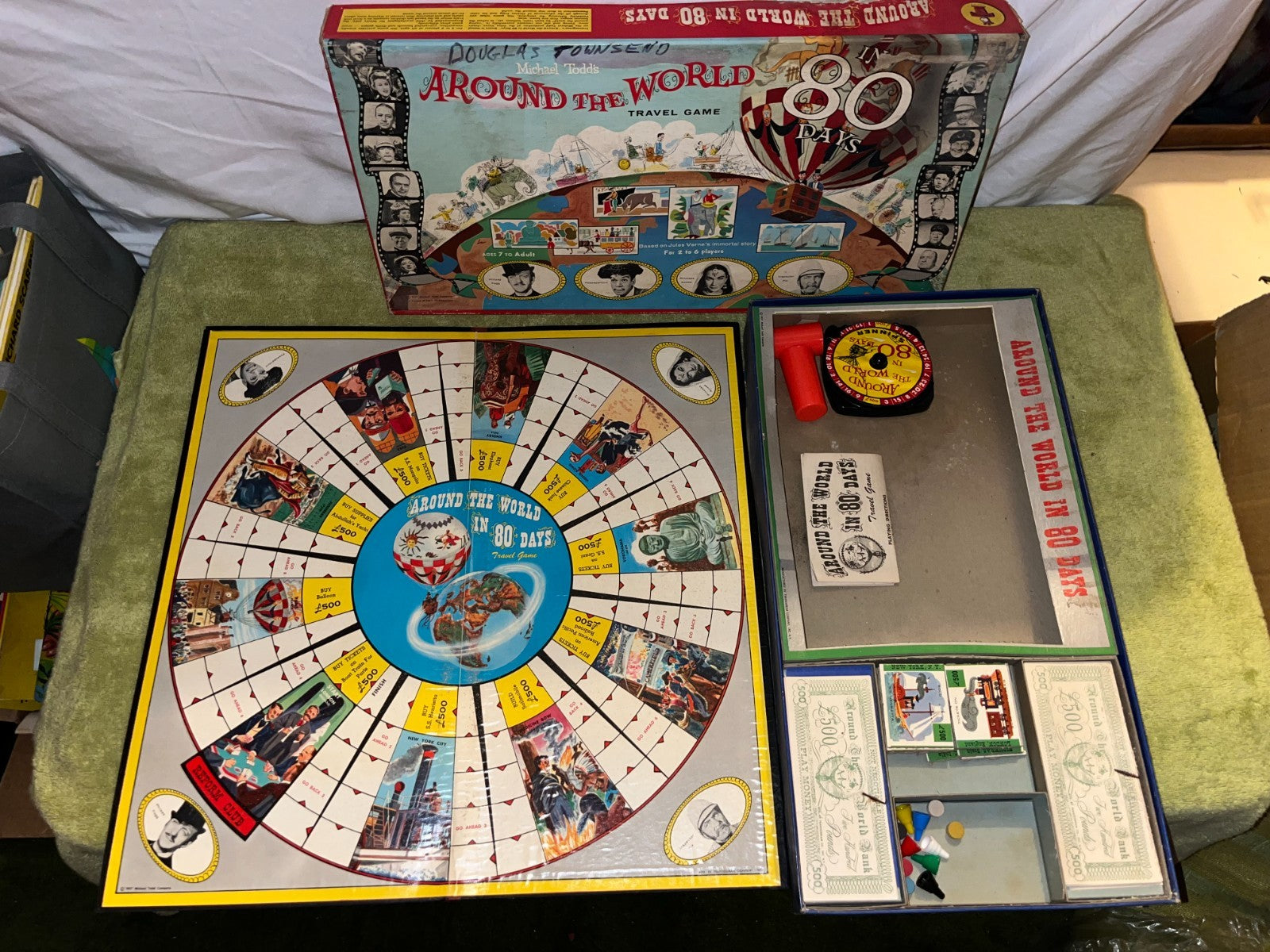 Vintage Around The World In 80 Days Board Game Transogram 1957 Michael Todd Co.