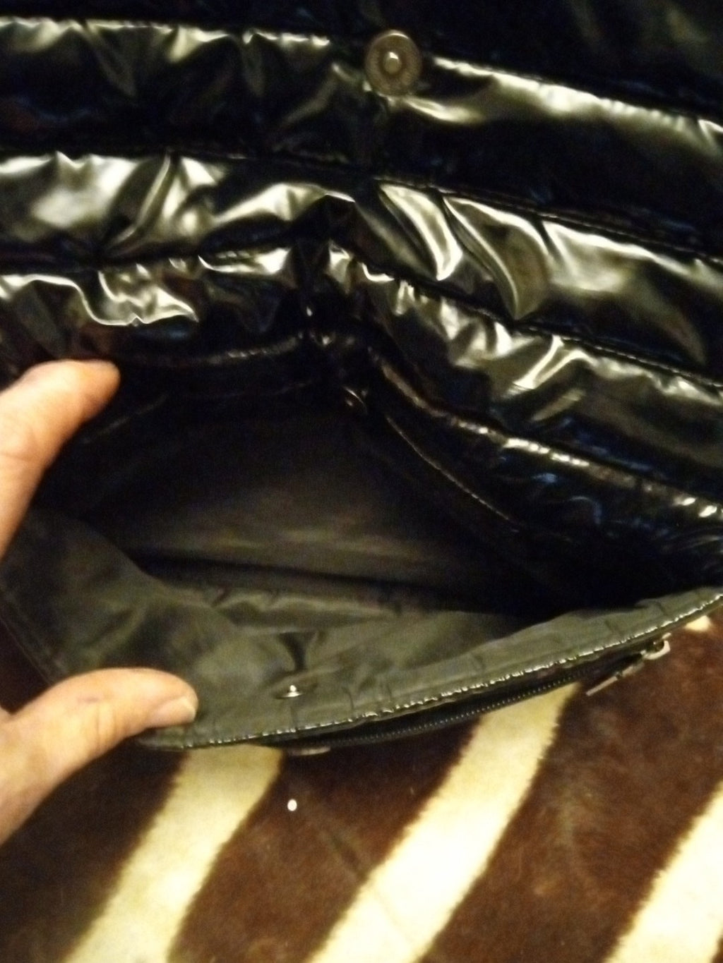 THINK ROYLN Black Bum Bag With Striped Strap