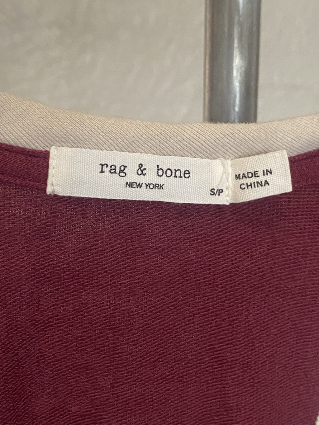 Rag & Bone Maroon Jersey Raglan Tank Dress Small