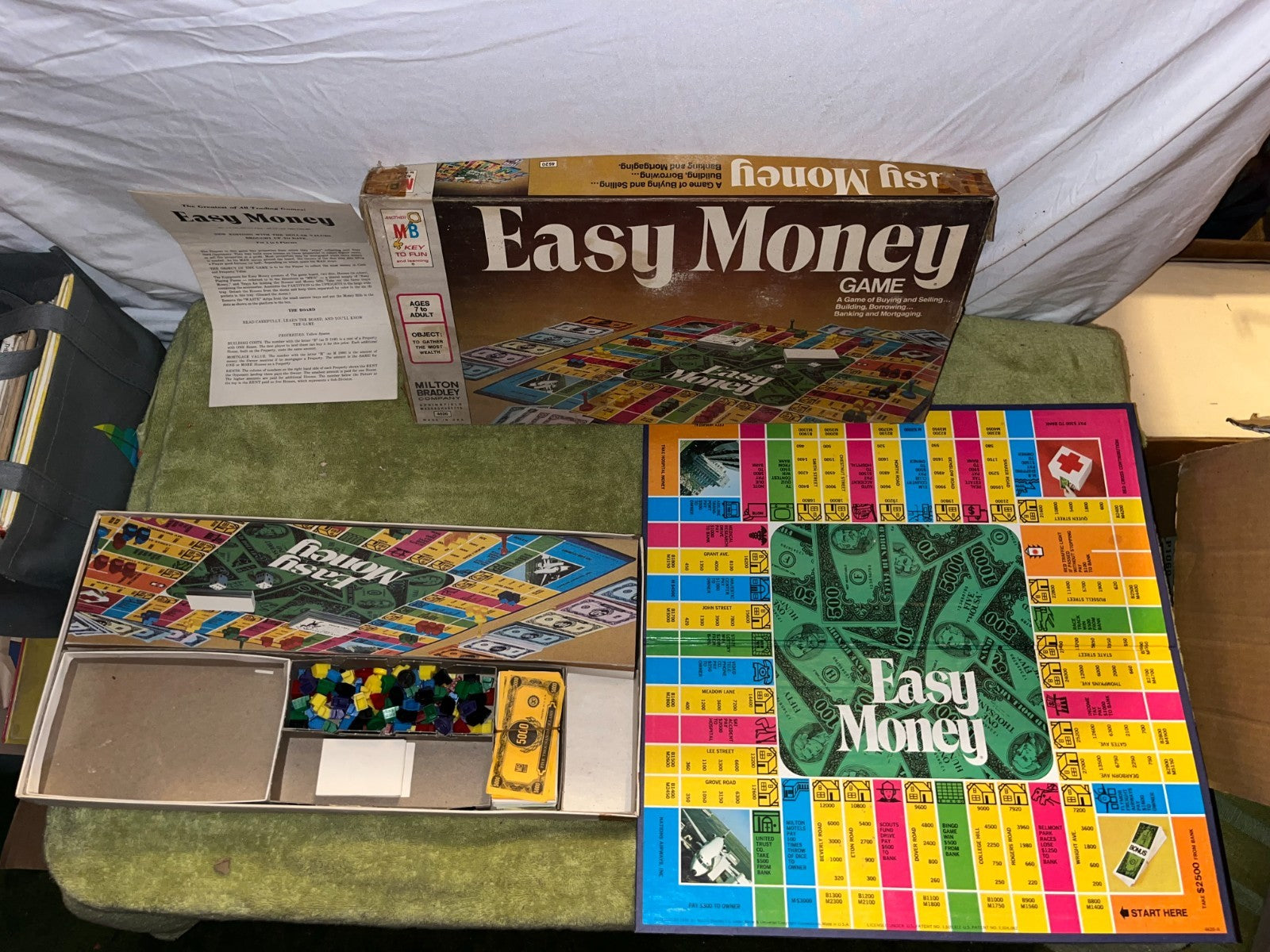 Easy Money Board Game Vintage MB Milton Bradley Used