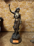 Hand Made A.Moreau Bronze Sculpture Woman