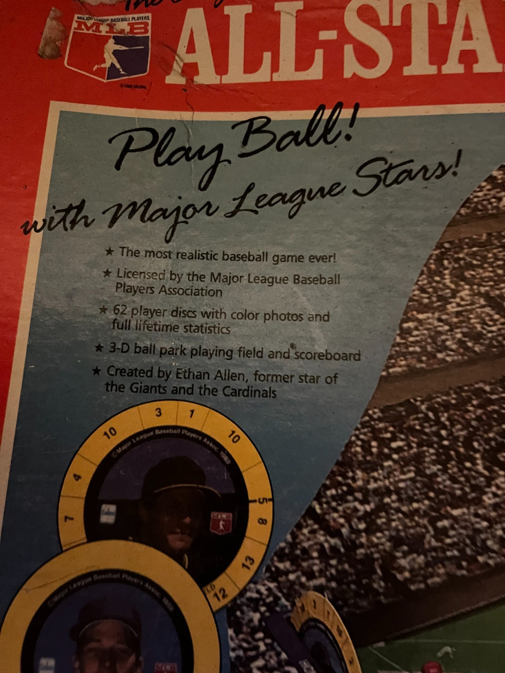 Vintage 1989 MLB All-Star Baseball Game Cadaco No. 283 COMPLETE 62 Player Discs