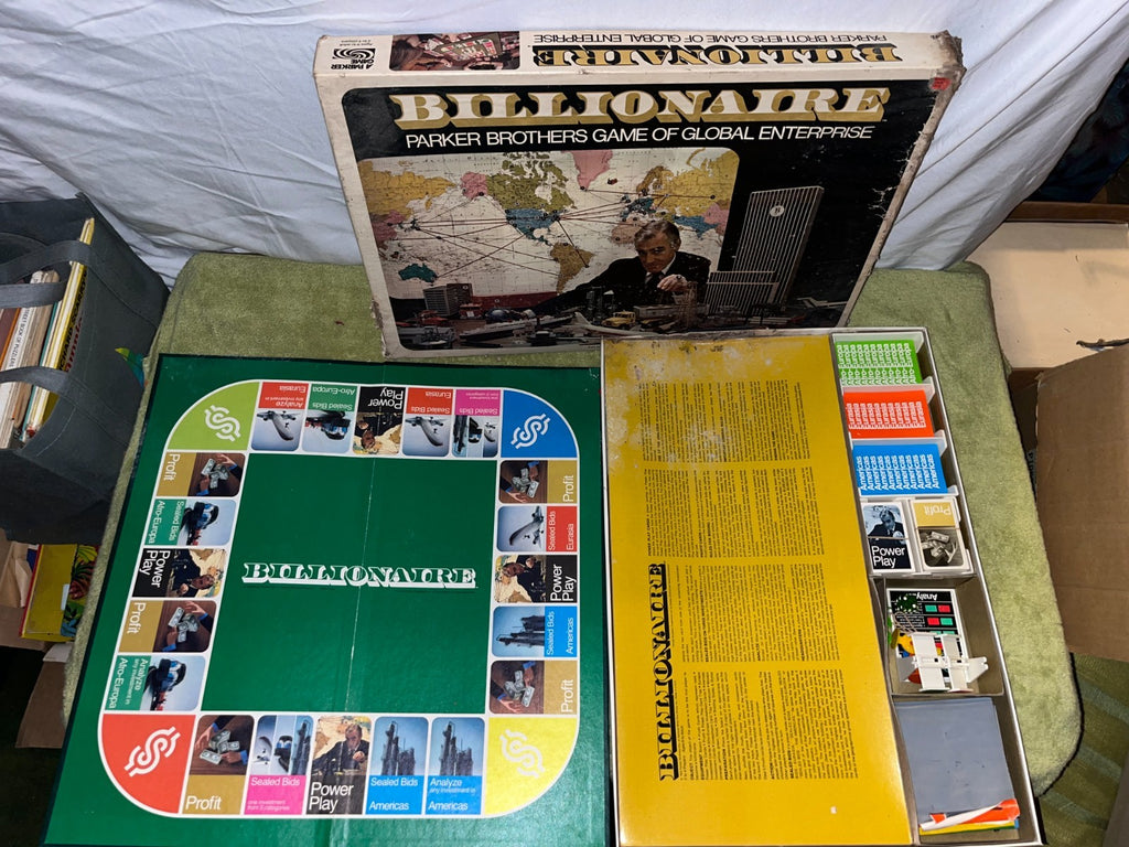 BOXED BILLIONAIRE PARKER BROTHERS BOARD GAME VINTAGE COMPLETE IN BOX 1973 NO 43