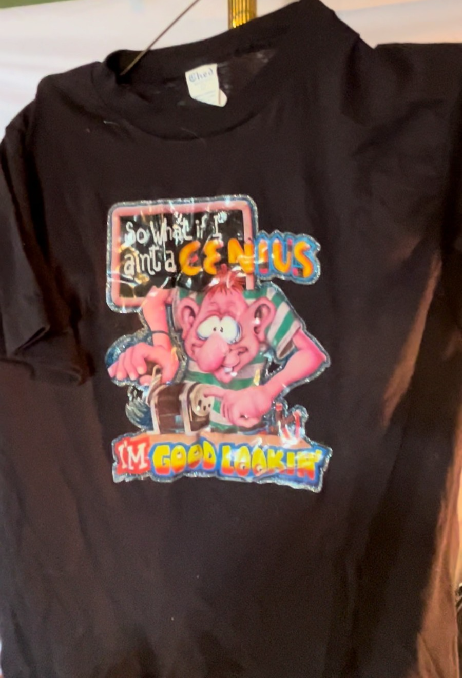 Vintage 80s Ched Humor Tee Large So What If I Ain’t a Genius Graphic USA Cotton