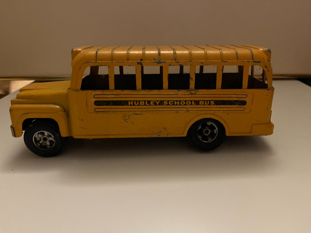 9" Hubley School Bus #2, Metal Die Case Toy 1950s