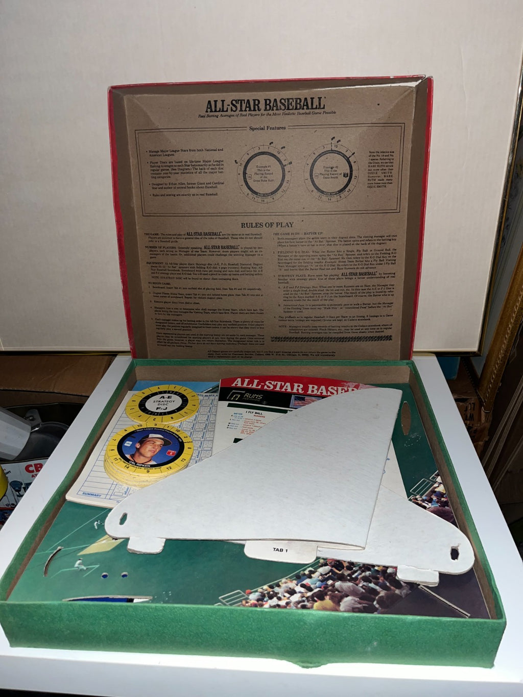 Vintage 1989 MLB All-Star Baseball Game Cadaco No. 283 COMPLETE 62 Player Discs