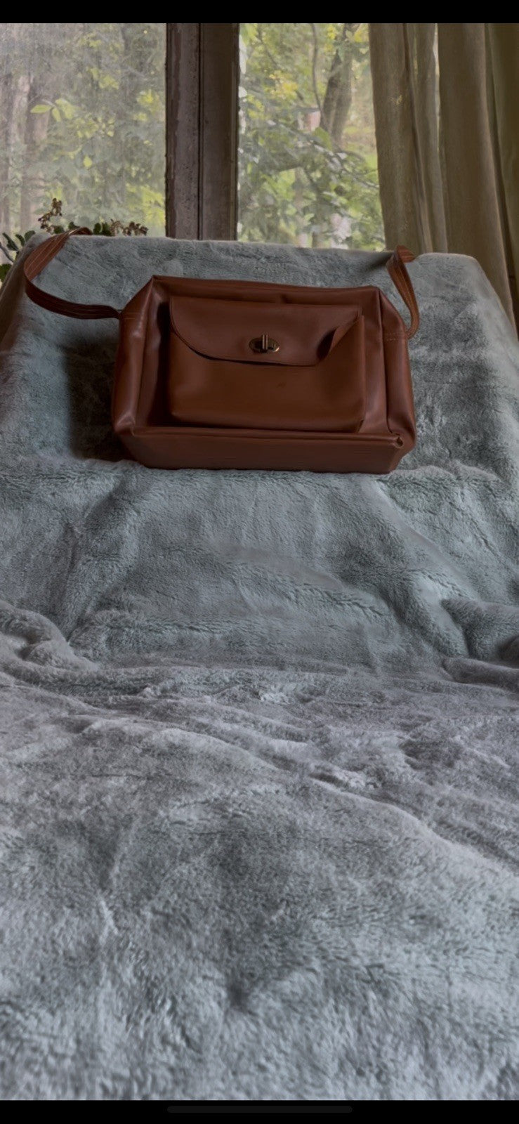 Vintage Faux Leather Women’s Camera Bag