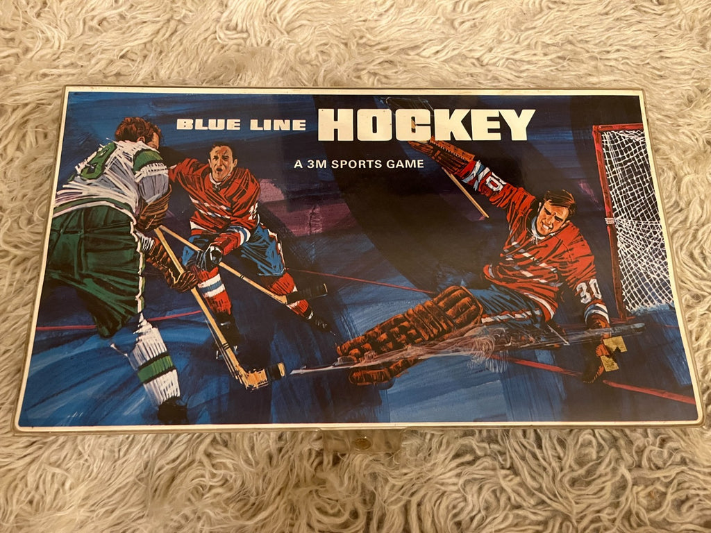 Vintage 1969 Blue Line Hockey Board Game 3M Sports Complete EUC