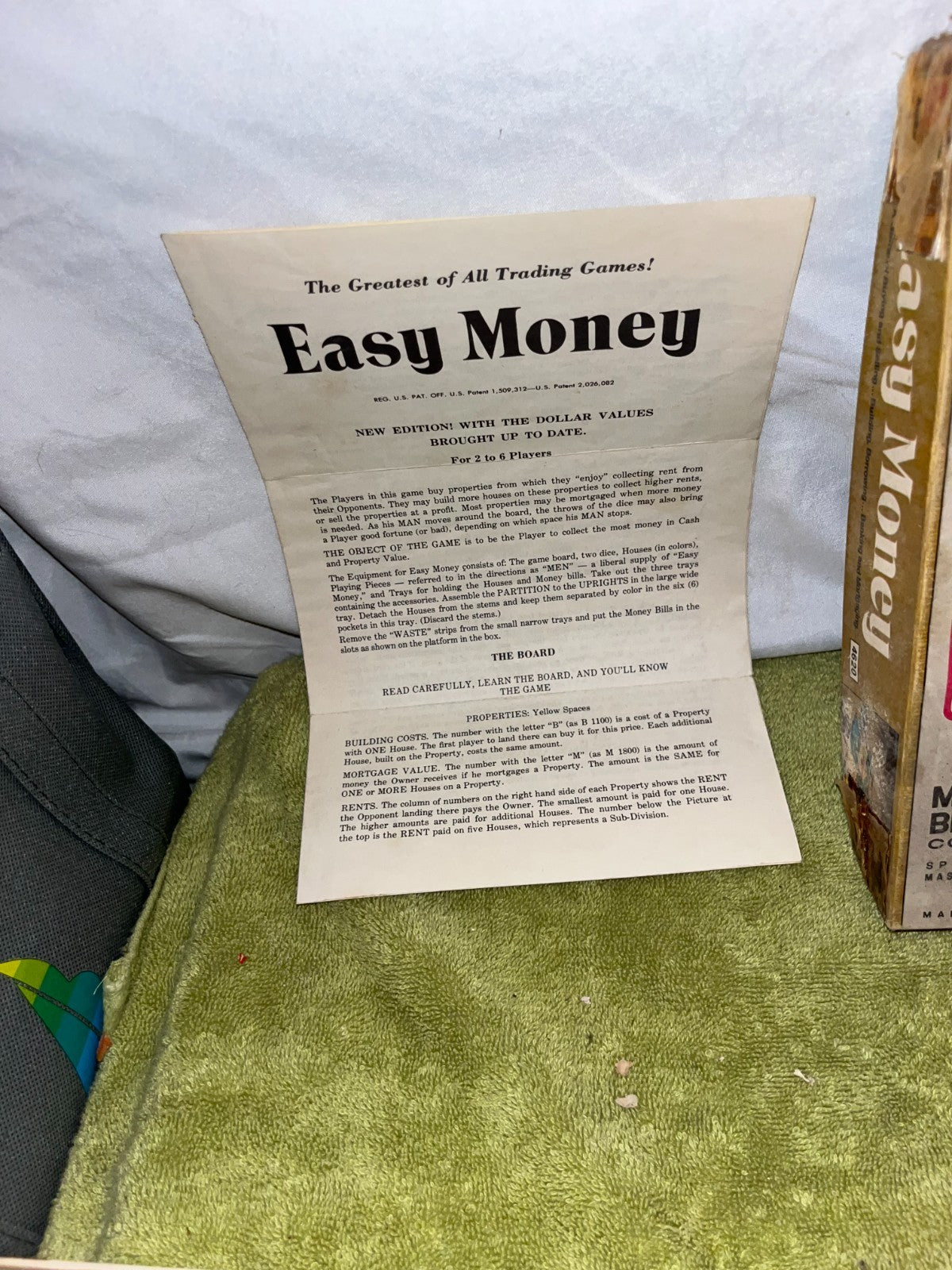 Easy Money Board Game Vintage MB Milton Bradley Used