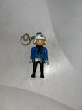 Rare Vintage Advertising Keychain Figurine Playmobil - Policeman