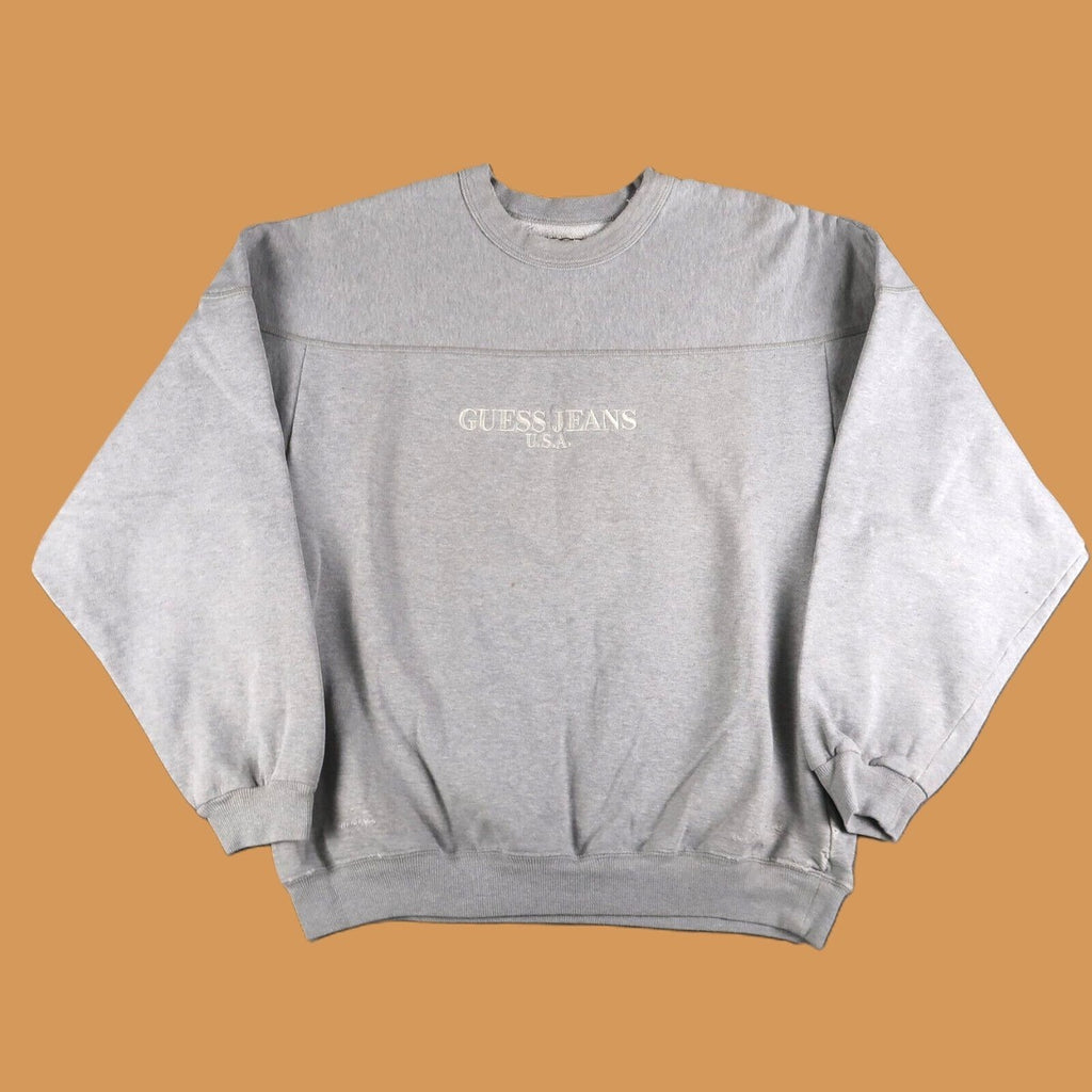 Vintage 90S Guess Jeans Grey Sweatshirt Sz Large