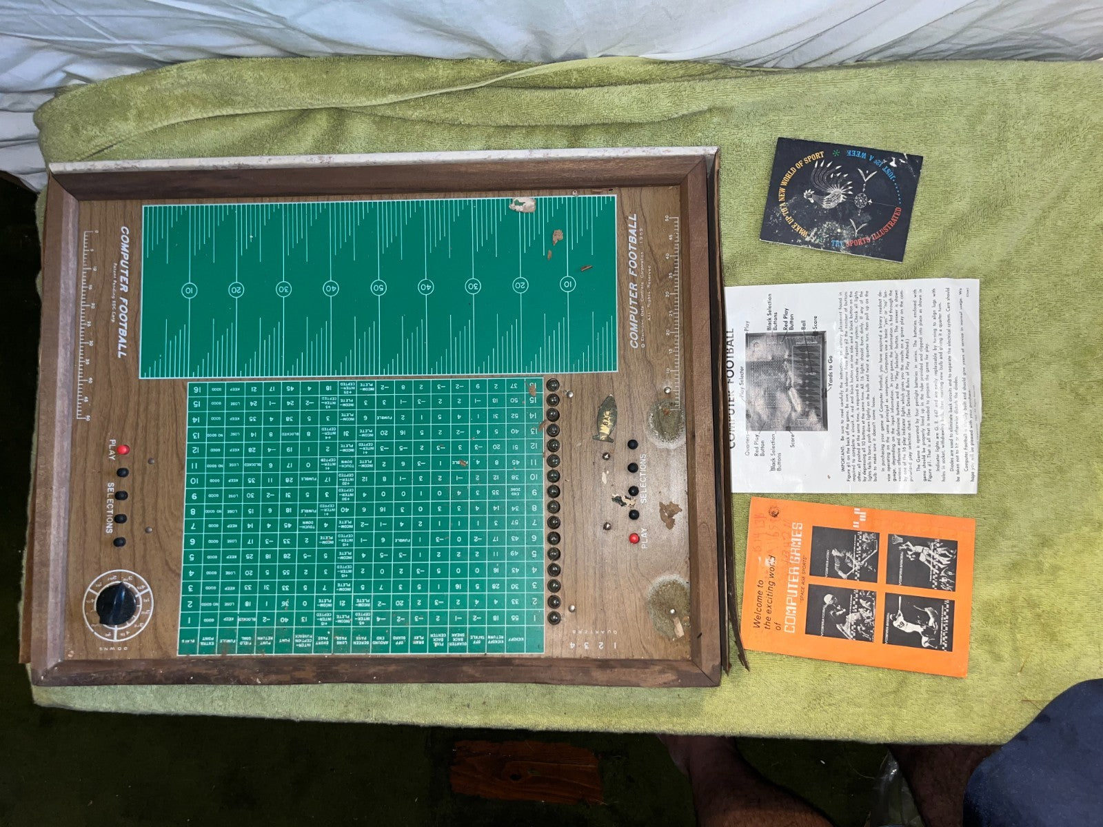 1969 Electronic Data Controls Computer Corp. Electronic Football Not Working