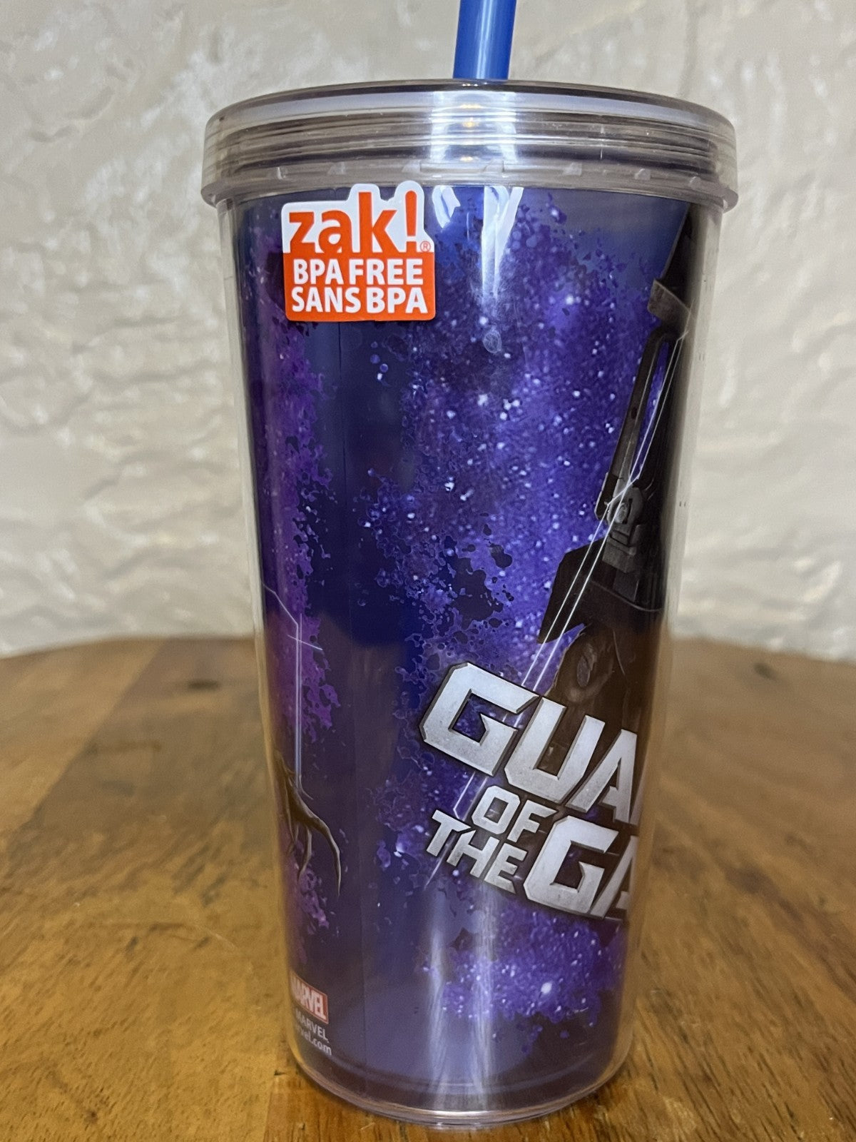 Acrylic Cup W Straw Marvel Guardians Of The Galaxy Cup Promo Art By Zak 16Oz NEW