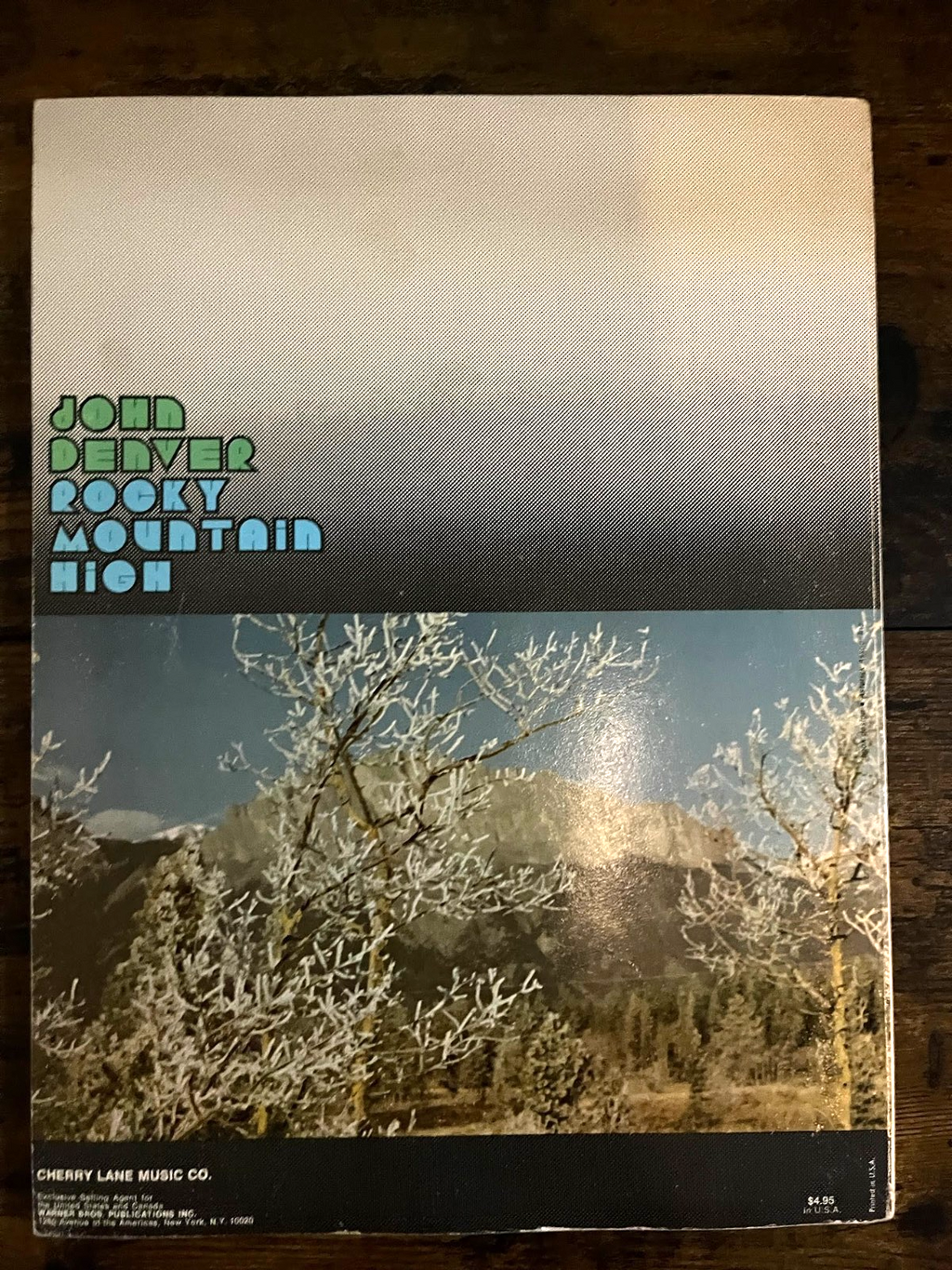 Rocky Mountain High Songbook By John Denver 1972