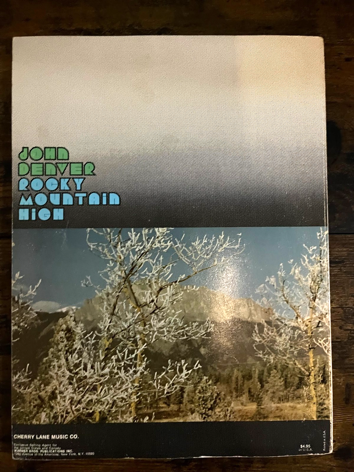 Rocky Mountain High Songbook By John Denver 1972