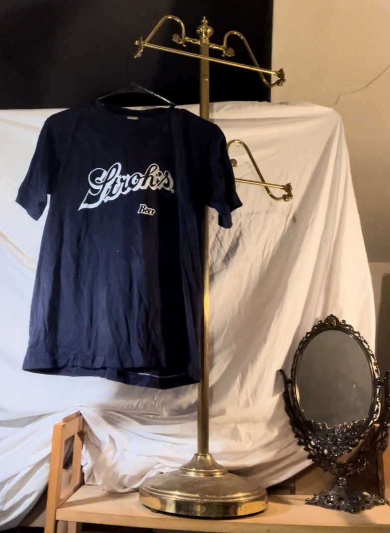Vintage 80s 90s Stroh’s Beer T‑Shirt Black Graphic Tee Single Stitch Style M