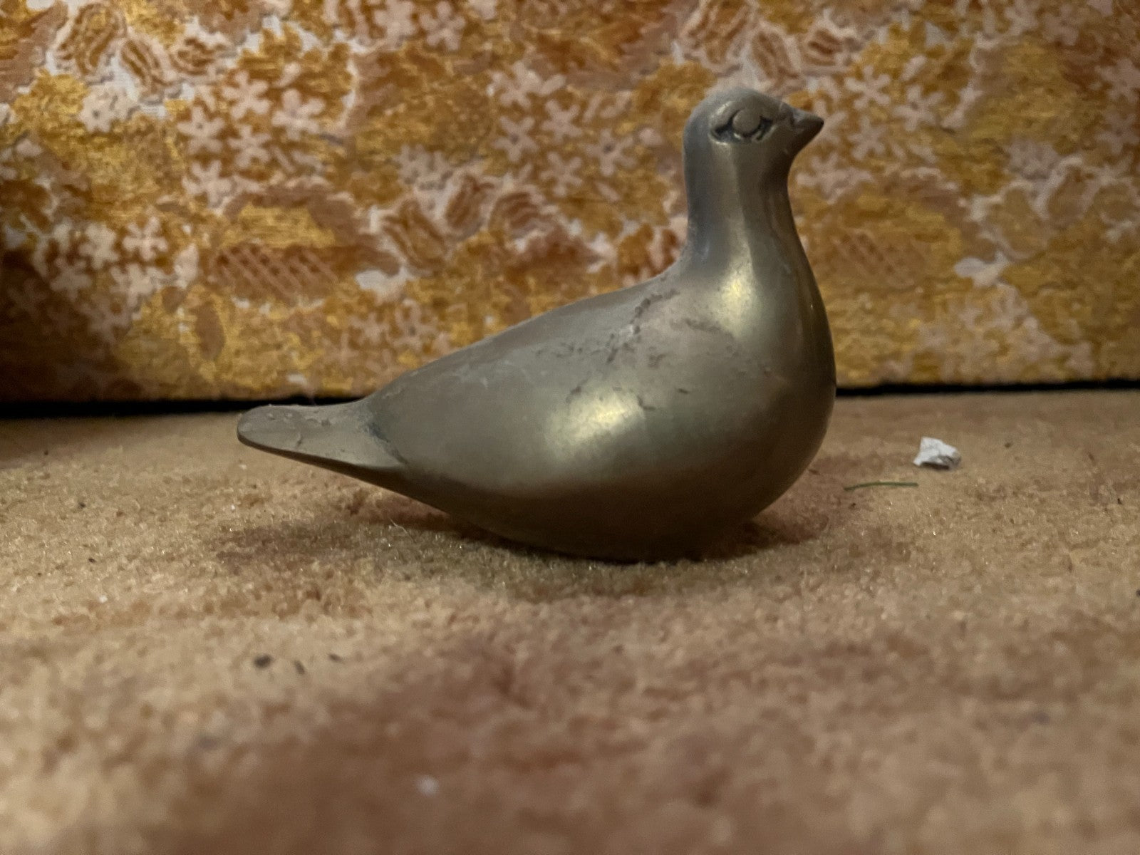 Pair of Vintage Brass Dove Figurine Bird