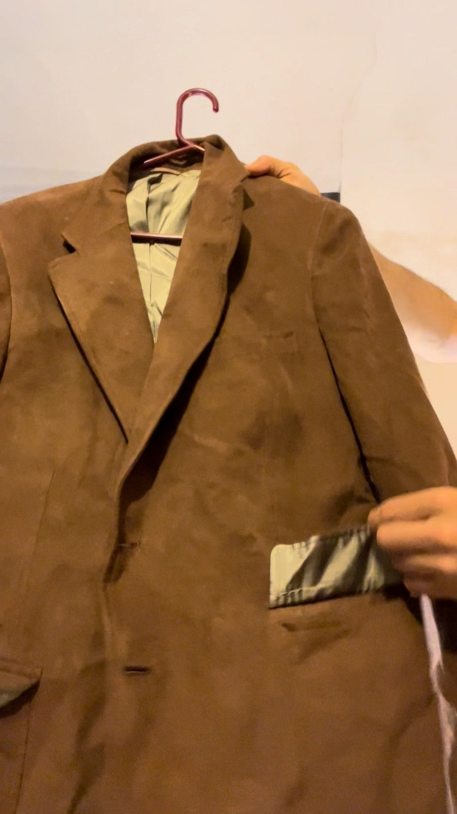Vintage 70's Chaps Ralph Lauren FeatherSuede Jacket Brown Faux Suede Blazer M