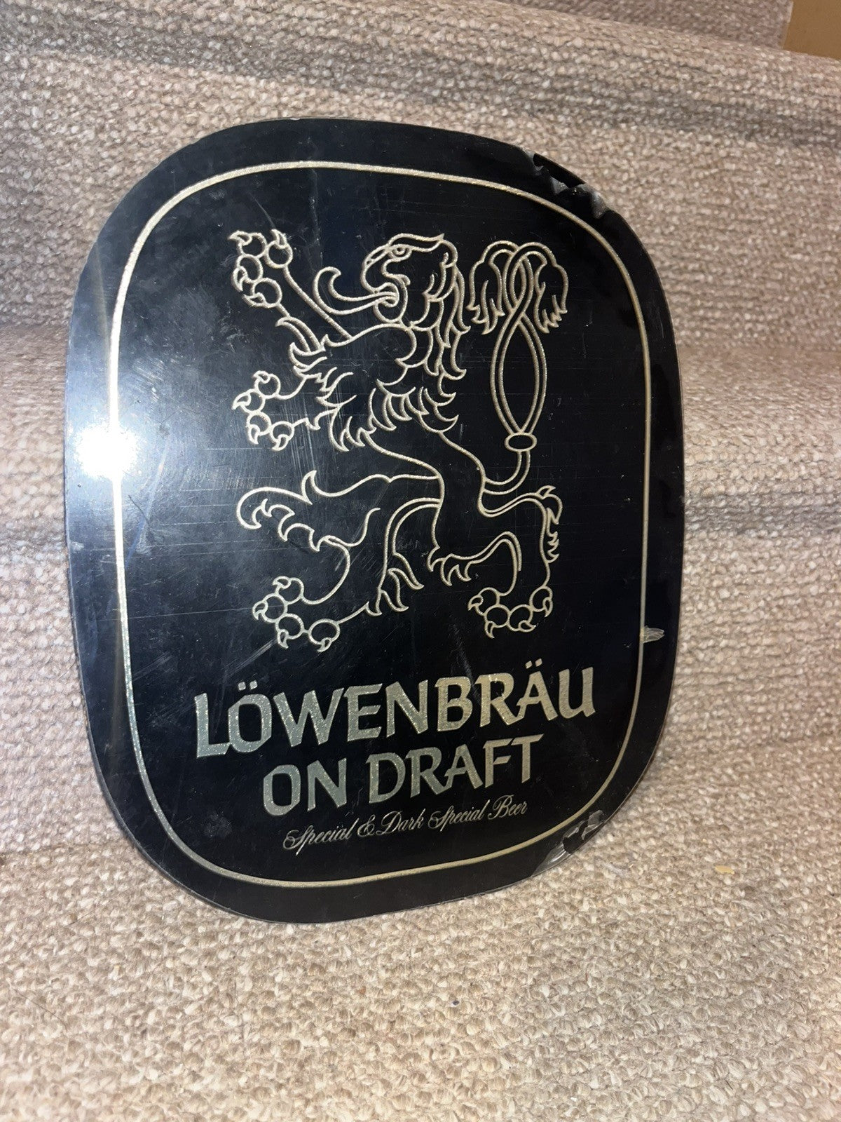 Vintage 1979 Lowenbrau Special & Dark Beer Sign Ad Wall Decor NOS