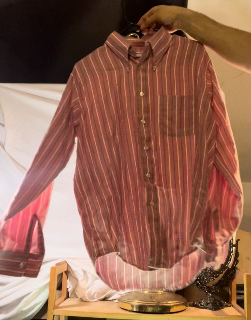 Vintage Manhattan Contemporaries Shirt Red Stripe 65/35 Men’s XL 1970s Classic
