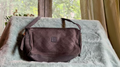 Vtg.  Anne KLEIN For CALDERON Wine Leather Soft Clutch Shoulder Bag. F.S.