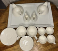 Tria Wish Porcelain Tea Set – Teapots, Cups, Saucers & Tray