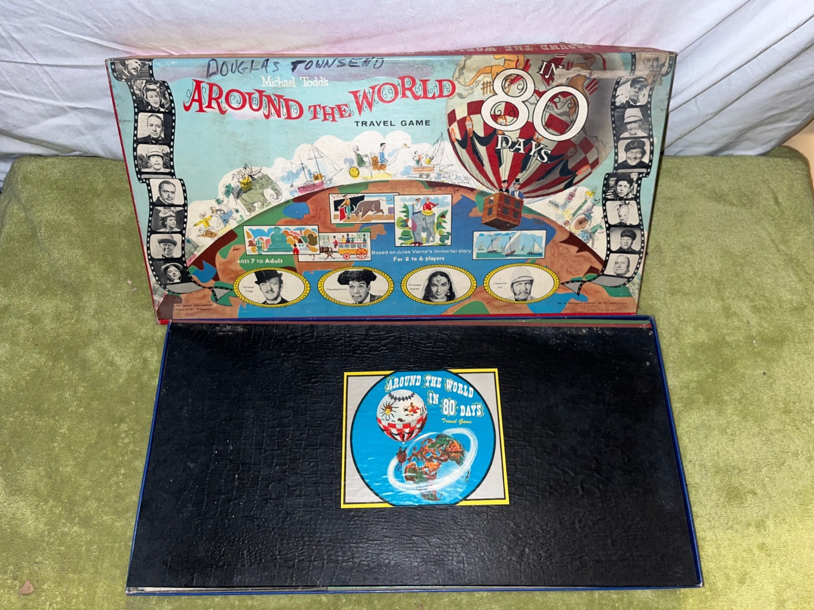 Vintage Around The World In 80 Days Board Game Transogram 1957 Michael Todd Co.