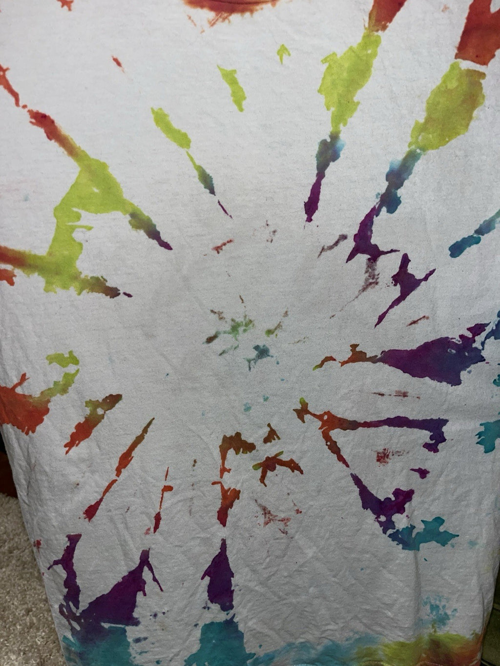 Vintage Fruit Of The Loom Tye Dye T-Shirt Medium , USA Fabric