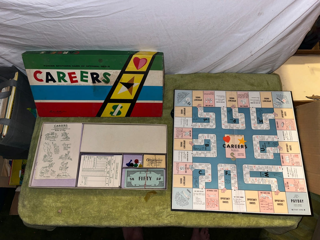 Vintage 1958 Careers Board Game by Parker Brothers Looks Complete
