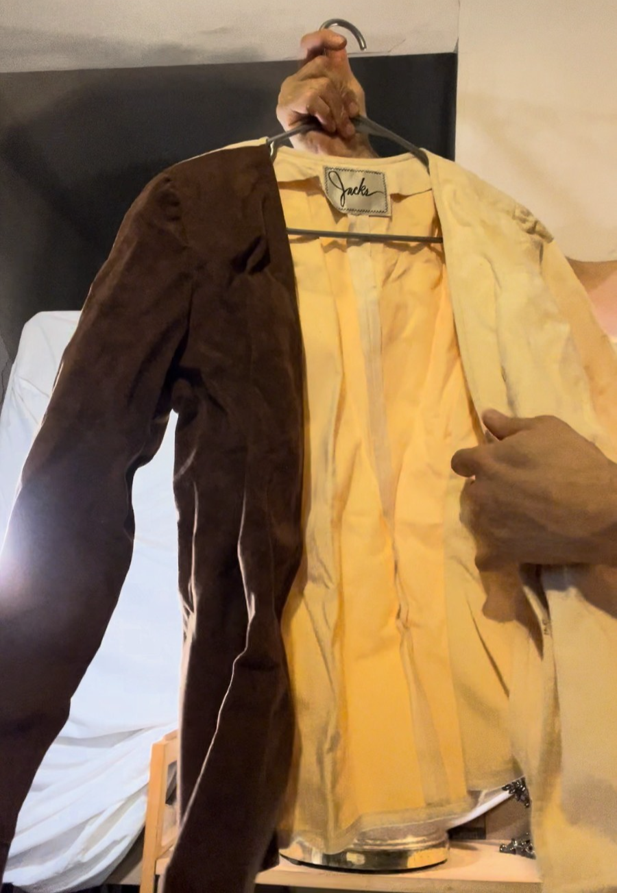 Vintage 90s Jacks Two Tone Jacket Brown Tan Boutique Import Lightweight M/L