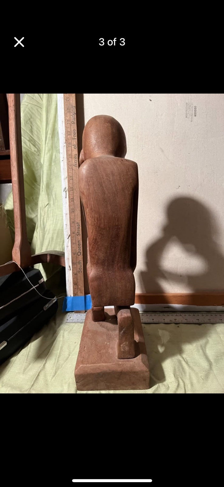 Vintage THINKING MAN  ABSTRACT MODERNIST Abstract  WOOD ART SCULPTURE.