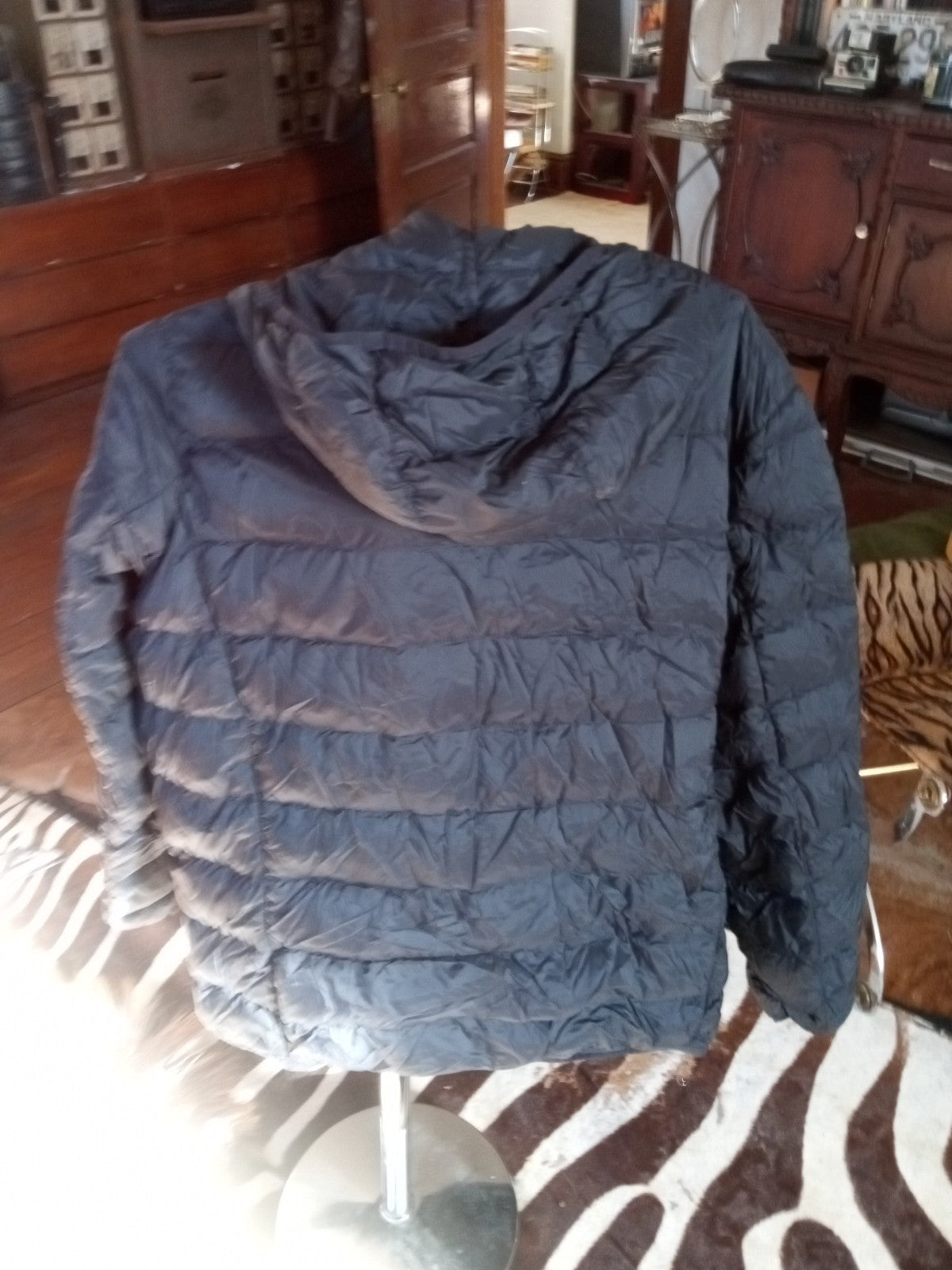 Eddie Bauer Black Men's Down Jacket With Hood
