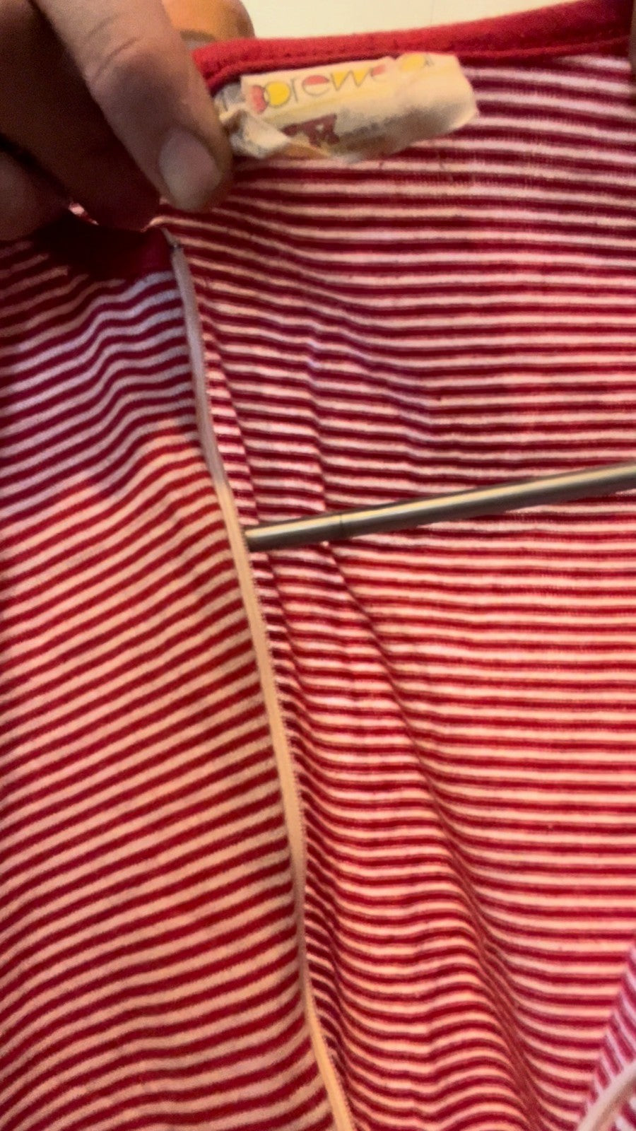 Vintage 80s 90s Red White Striped Romper Gym Outfit Playsuit Women’s M