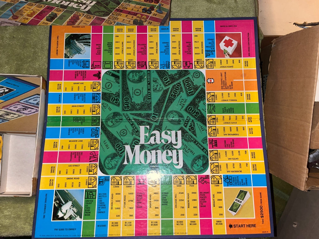 Easy Money Board Game Vintage MB Milton Bradley Used