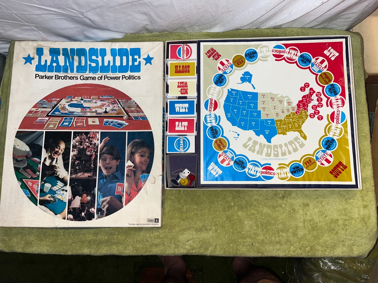 Landslide Parker Brothers Game Power Politics Board Game 1971 Complete Vintage