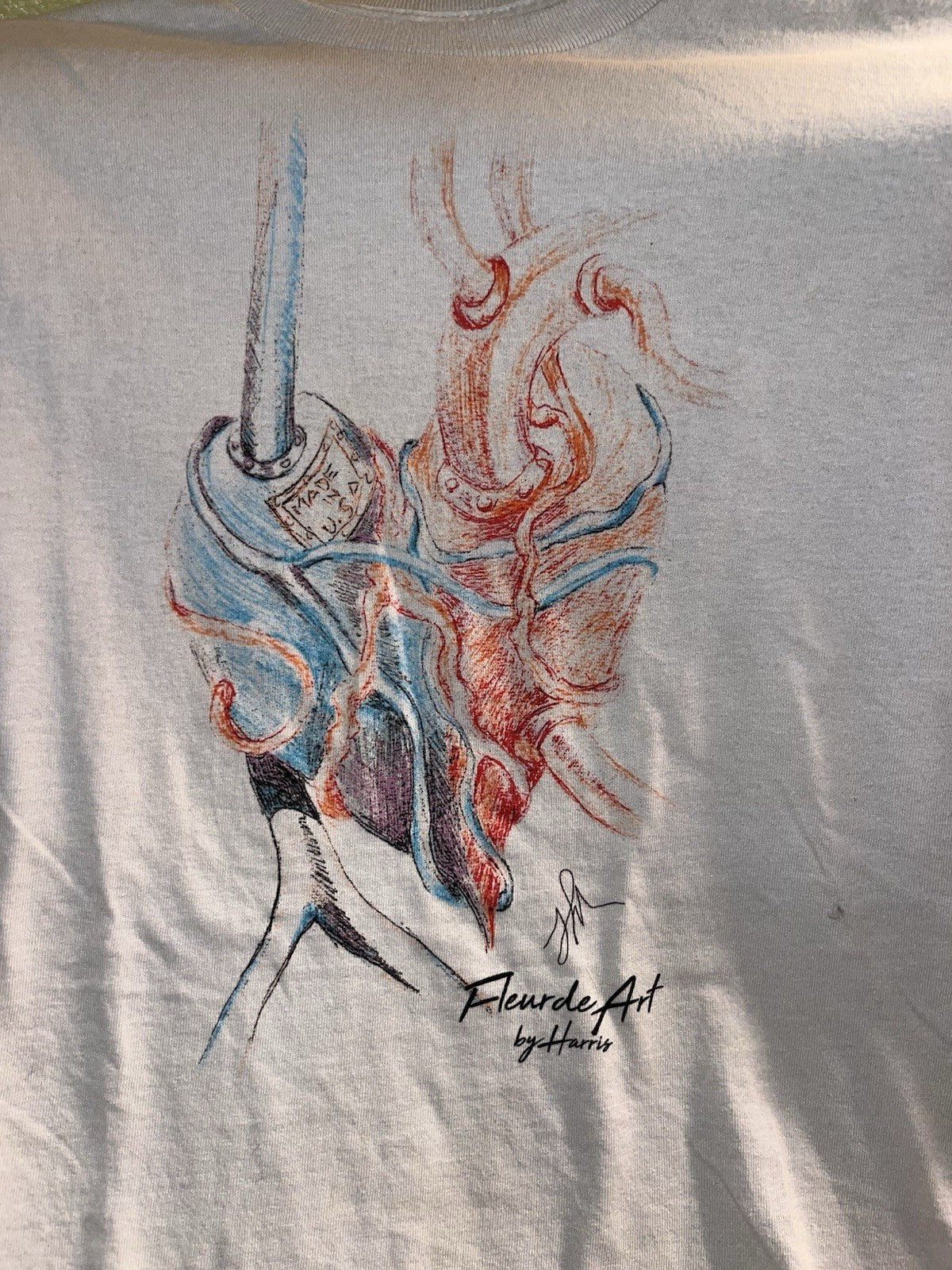 Fleurde Art by Harris Vintage Gildan Medium Heavy Cotton T Shirt