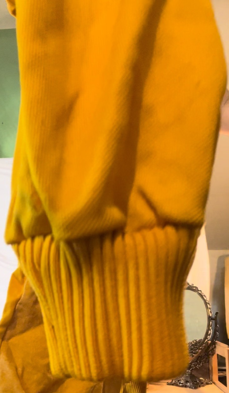 Vintage DUKA Registered Look Mustard Cotton Turtleneck Hong Kong XL 80s 90s