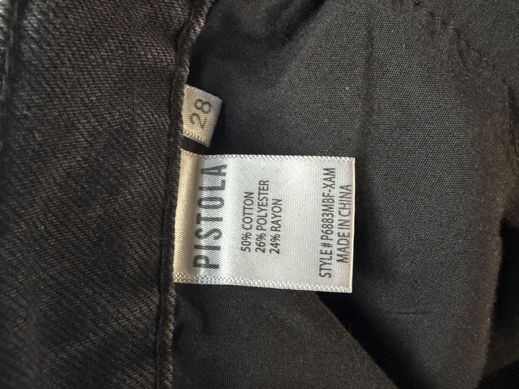 Pistola Jeans Women’s 28 Dark/charcoal Crop Distressed Raw Casual