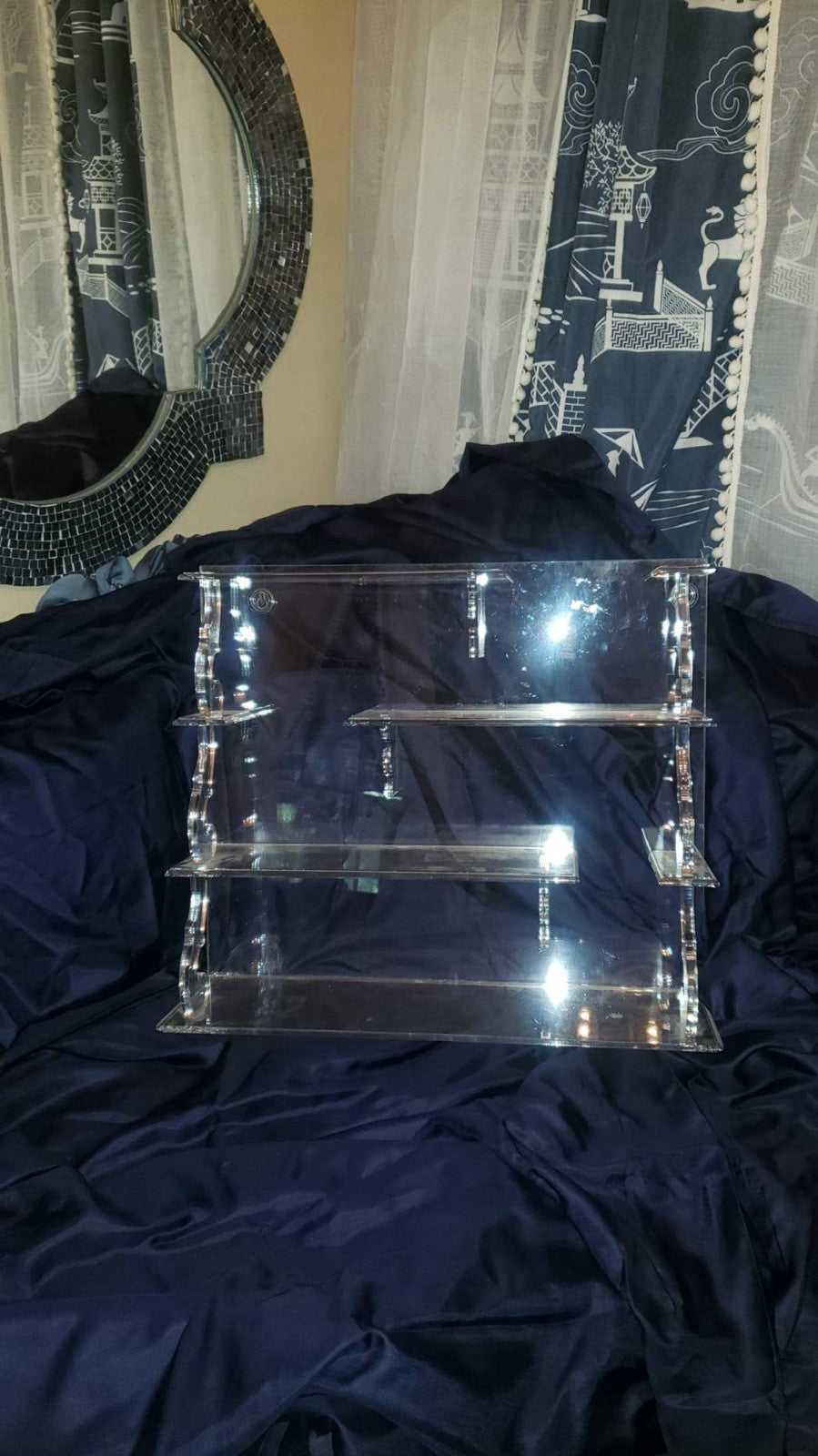 Vintage Acrylic Multi Shelve Distinctive Violin S Hole Side Spiral Unique Levels