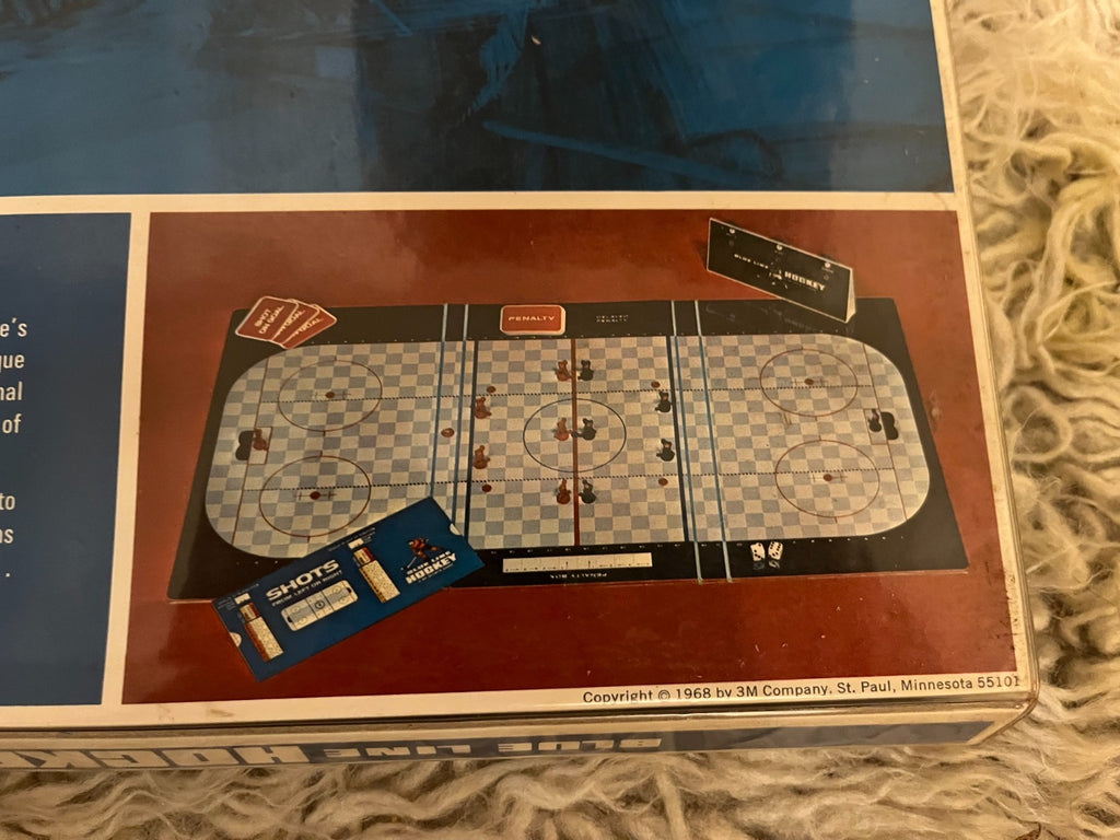 Vintage 1969 Blue Line Hockey Board Game 3M Sports Complete EUC