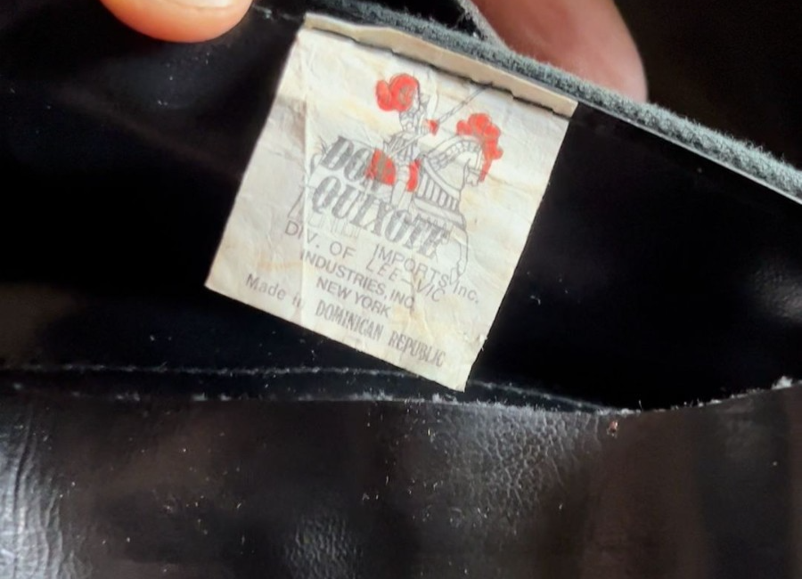 70's Don Quixote Basket‑weave leather satchel new york boho chic