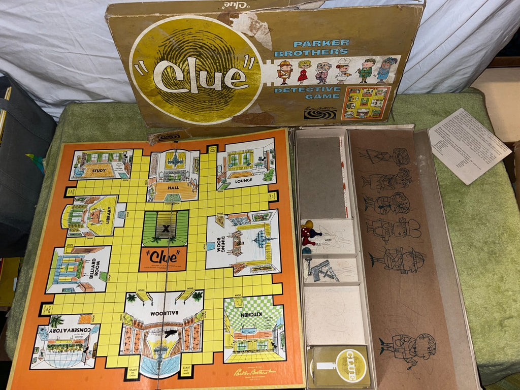 Clue Vintage Board Game Parker Brothers 1950